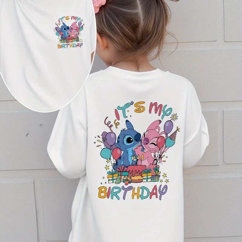 ديزني غرزة مزدوجة الوجهين الكرتون المطبوعة تي شيرت للبنين والبنات أزياء تي شيرت الصيف جديد تنفس القطن الخالص تي شيرت