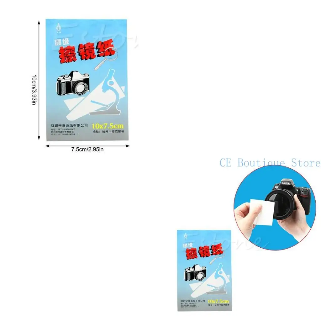 

652f Camera Lins Cleaning Paper набор из 50 чистых салфетков буклет Экран Экран Экран аксессуар