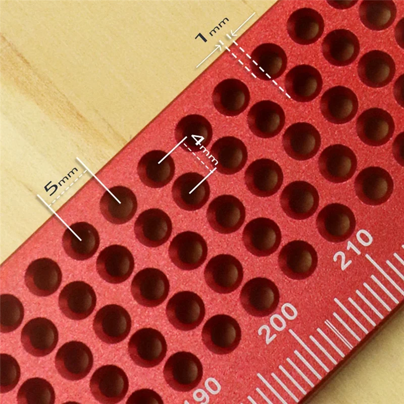 AC23-300MM سبائك الألومنيوم مربع النجارة ارتفاع حاكم متري مربع L أداة قياس النجارة دائم سهلة الاستخدام #5