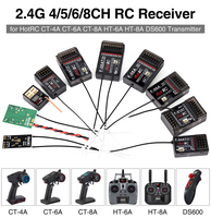 HotRC 4/5/6/8CH RC Receiver 2.4GHz with Gyro for CT-4A CT-6A CT-8A HT-6A HT-8A DS600