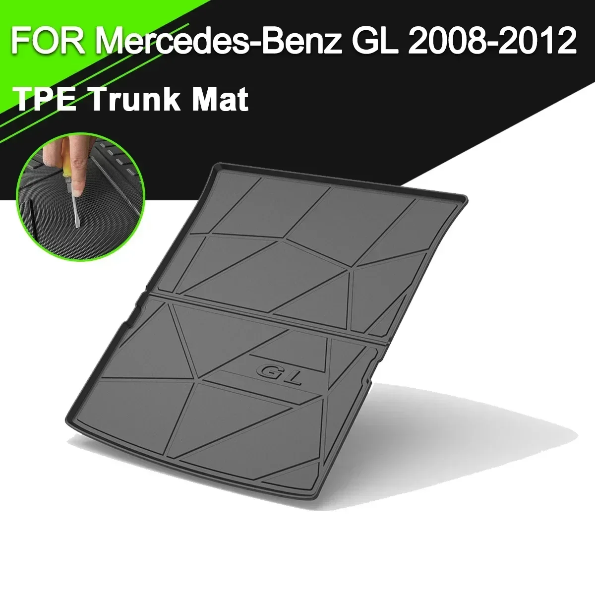 

Car Rear Trunk Cover Mat TPE Waterproof Non-Slip Rubber Cargo Liner For Mercedes-Benz A/C/E/S Class GL GLA GLB GLK GLS GLE