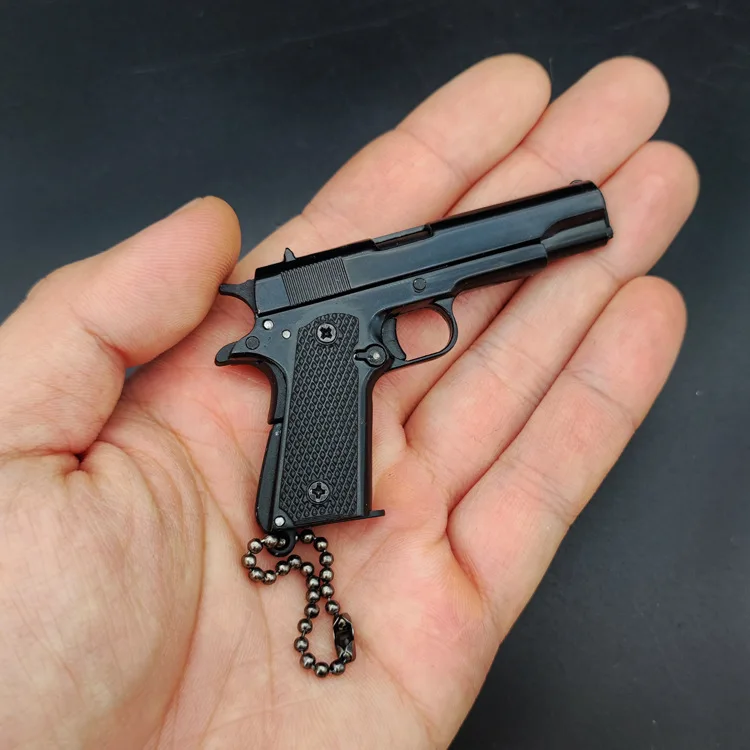 1:3 escala liga colt 1911 pistola mini arma de metal chaveiro colt 1911 pistola chaveiro brinquedo fidget pubg arma presente pubg decoração brinquedos