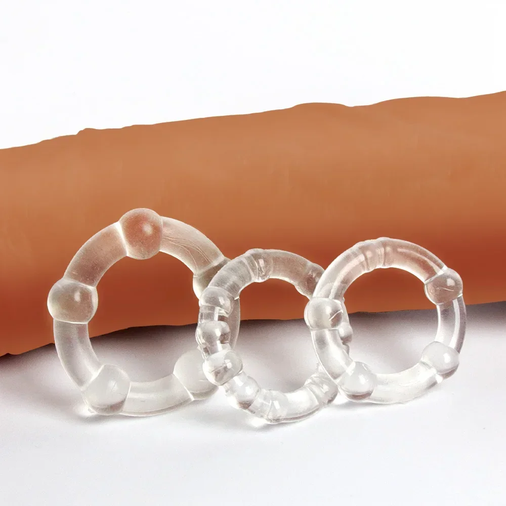 3Pcs Silicone Penis Ring Set for Men Cock Ring Erection Aid Lasting Ejaculation Delay Adult Sex Toys