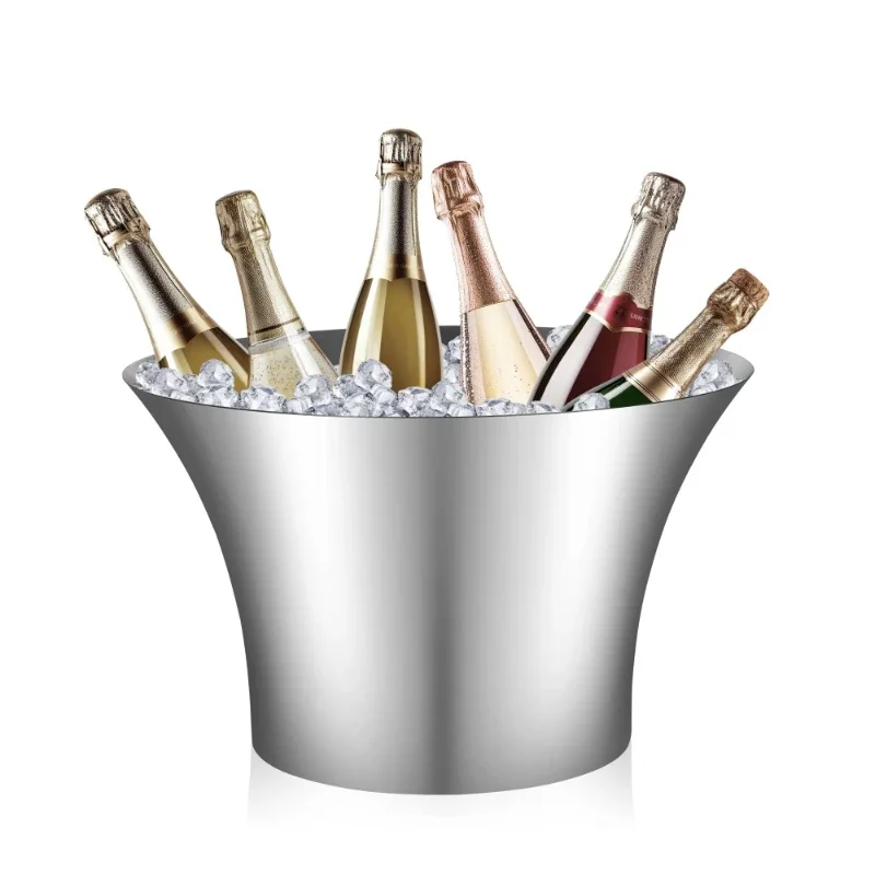 

Portable sustainable and durable 304 stainless steel bowl ice bucket for wine and beer