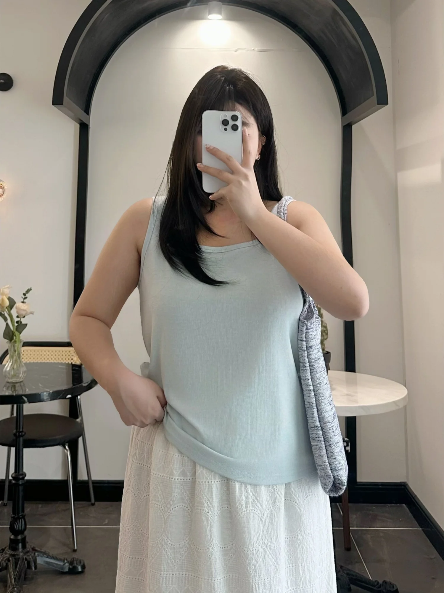 

Casual Versatile plus Size Women's Tank Top Simple Slimming Base Layer Shirt Spring New Style Thick Big Sister's Vest