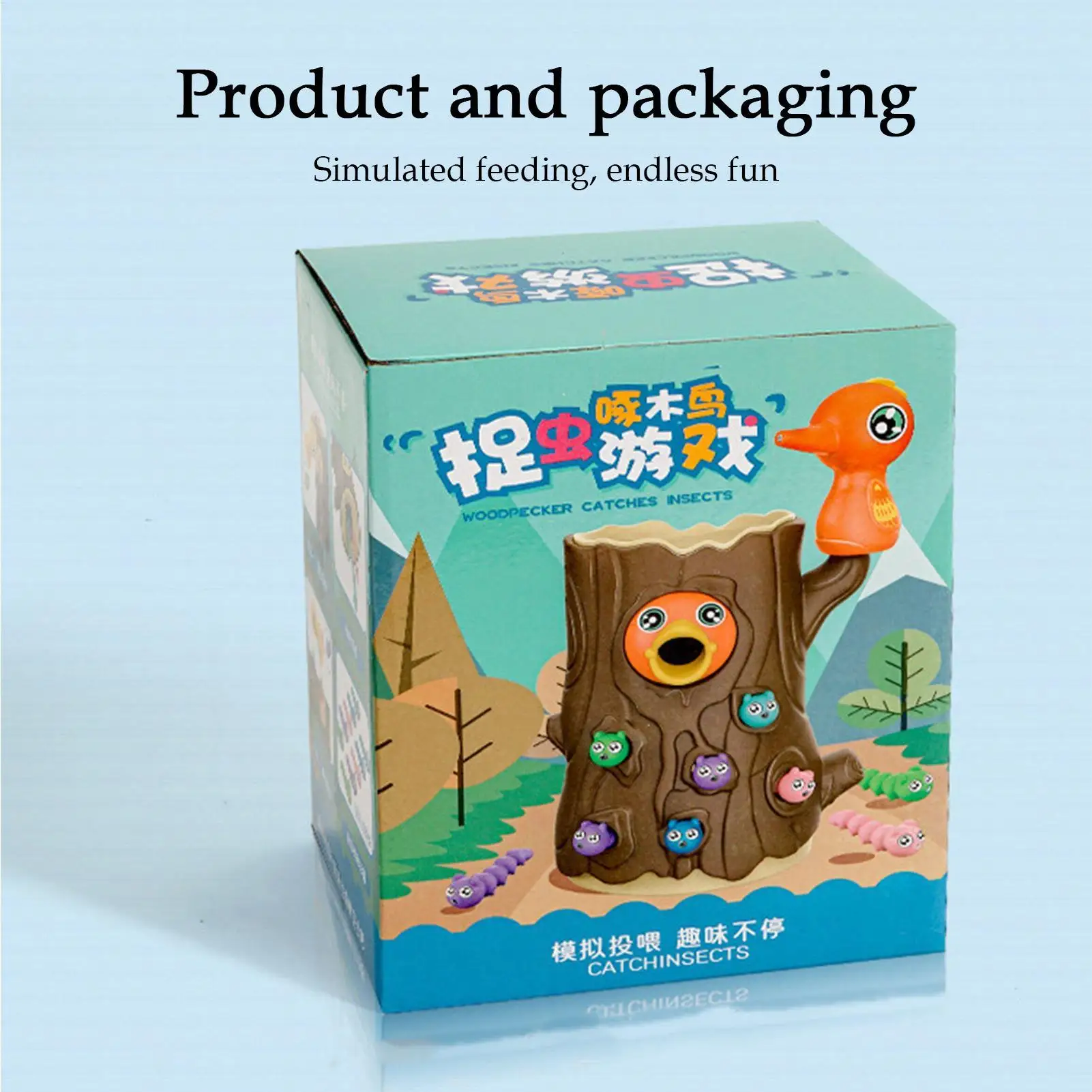 

Монтессори-игрушка «Дятел ловит червяков»: развивающие магнитные игры для малышей и детей, бизиборды для развития моторики