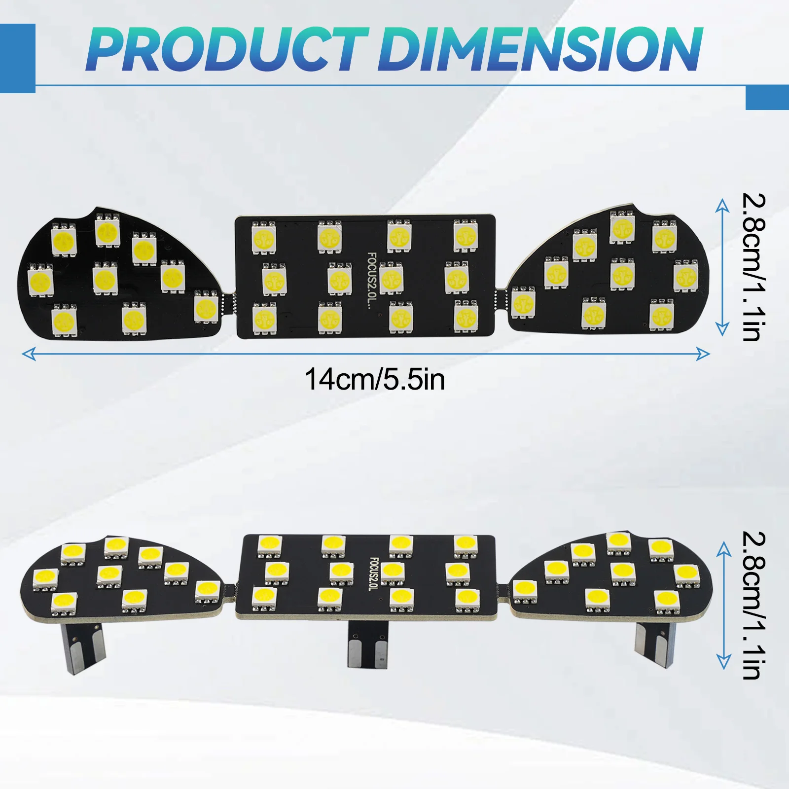 12V 30LED Interior Light Reading Light Map Light Dome Lamp Canbus White LED For Ford Ecosport Focus 2 MK2 07-14 Ford Accessories