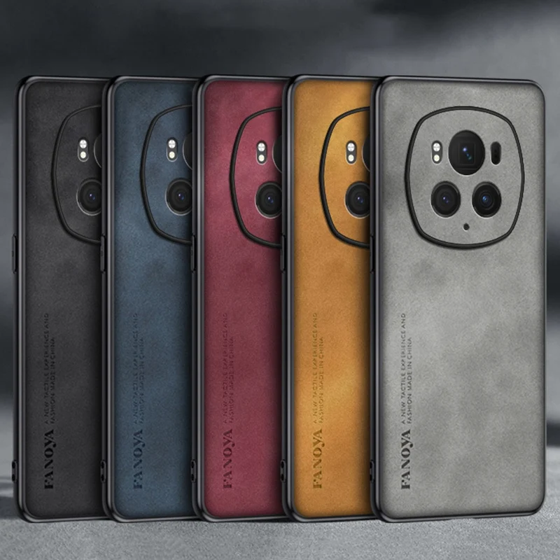 Etui ze skóry PU dla huawei Honor Magic 6 Pro Magic6 matowe silikonowe etui na zderzak dla Honor Magic 6 Lite 5G Magic6