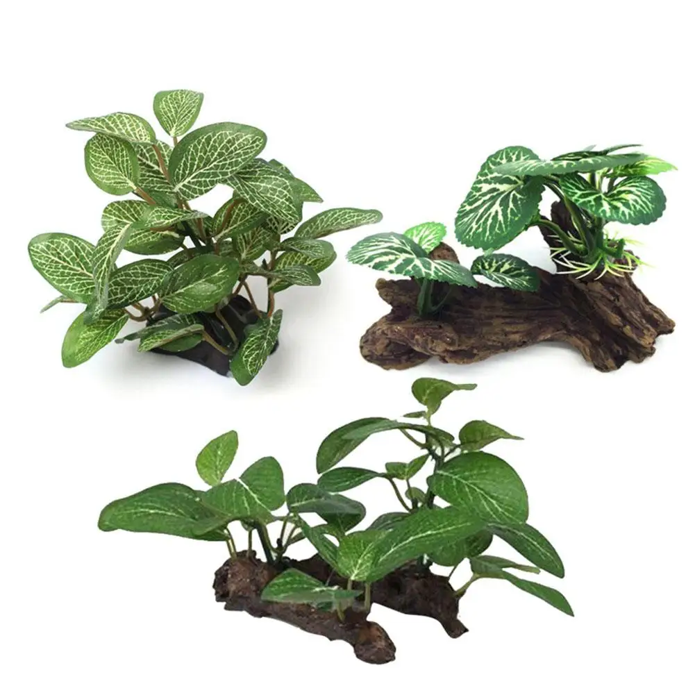 Resin Simulation Water Plants Artificial Ornaments For Aquarium Fish Tank Landscaping Decoration Plastic for Turtle Fish tank