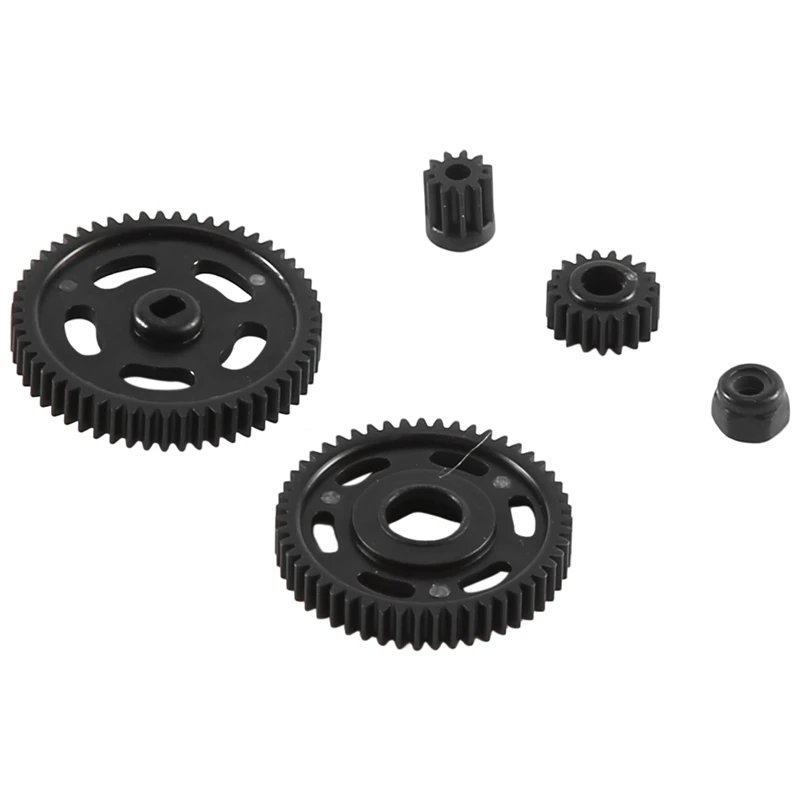 Transmission Steel Spur Gear Set As Shown Metal RC Upgrade Parts For 1/24 RC Crawler Axial SCX24 AXI90081 AXI00002 C10 AXI00001