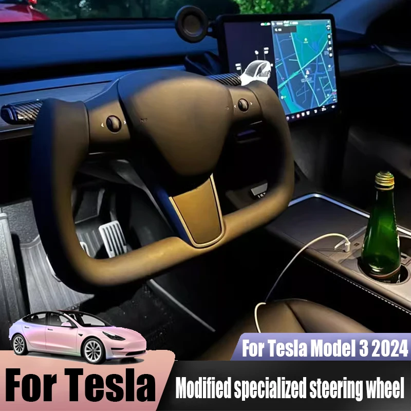 For Tesla Model 3 2024 modified steering wheel car interior decoration products replacement parts