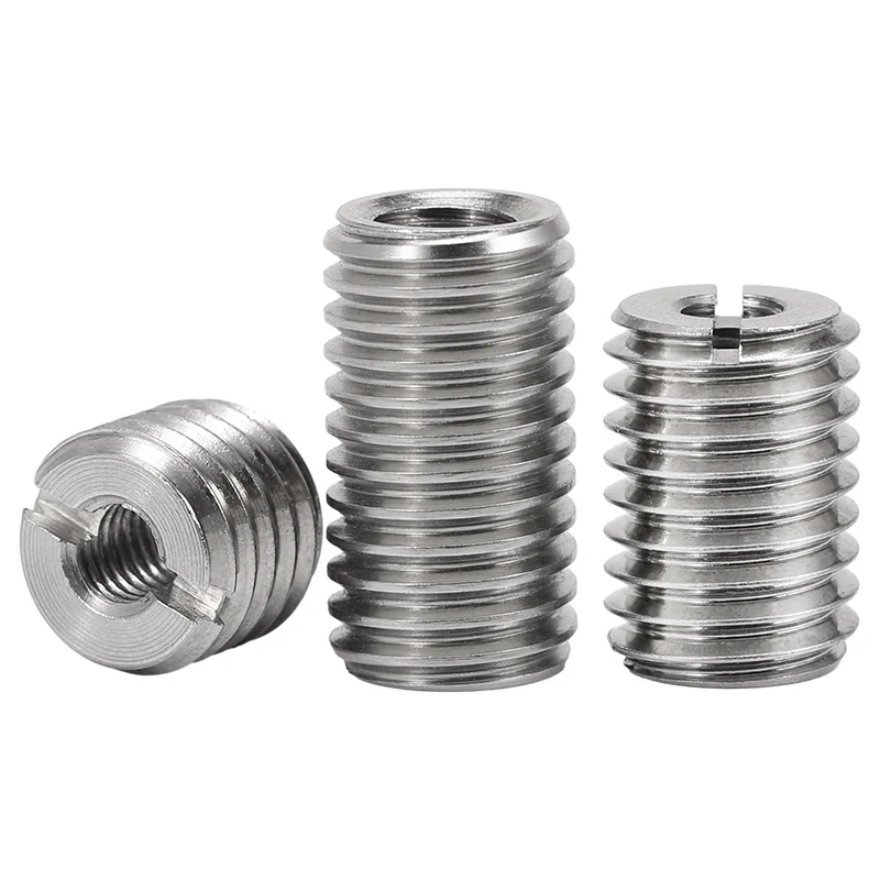 M2 M2.5 M3 M4 M5 M6 M8 M10 M12 Slotted Inside Outside Self Tapping Thread Insert Adapter Screw Nuts Sleeve Converter Nut