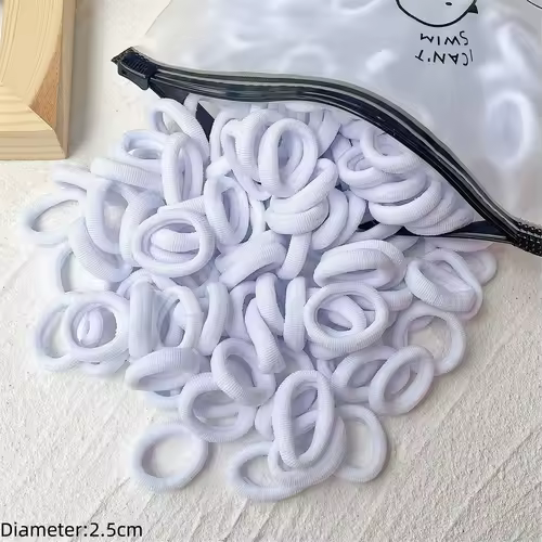 50pcs Black Elastic Hair Band Leagues Ties Colets Scrunchies Springs Gum Accessory For Girl Women No Damage Pigtails Holder Set - Image 36