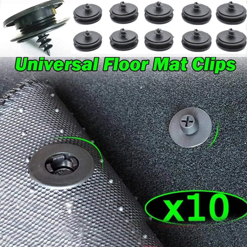 10* Universal Car Mat Carpet Clips Fixing Grip Clamps Floor Holders Fit VW /Skoda