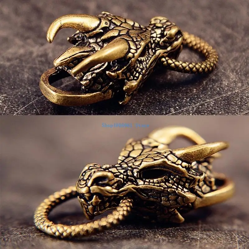 T3LC قلادة معدنية على شكل تنين فني للأساور والقلائد المصنوعة يدويًا والمقتنيات الفنية ذات الفتحات الكبيرة #5