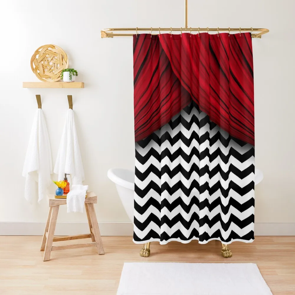 

Twin Peaks Red Curtains Black and White Chevron Shower Curtain Shower Sets For Bathroom In The Bathroom Bathroom Showers Curtain