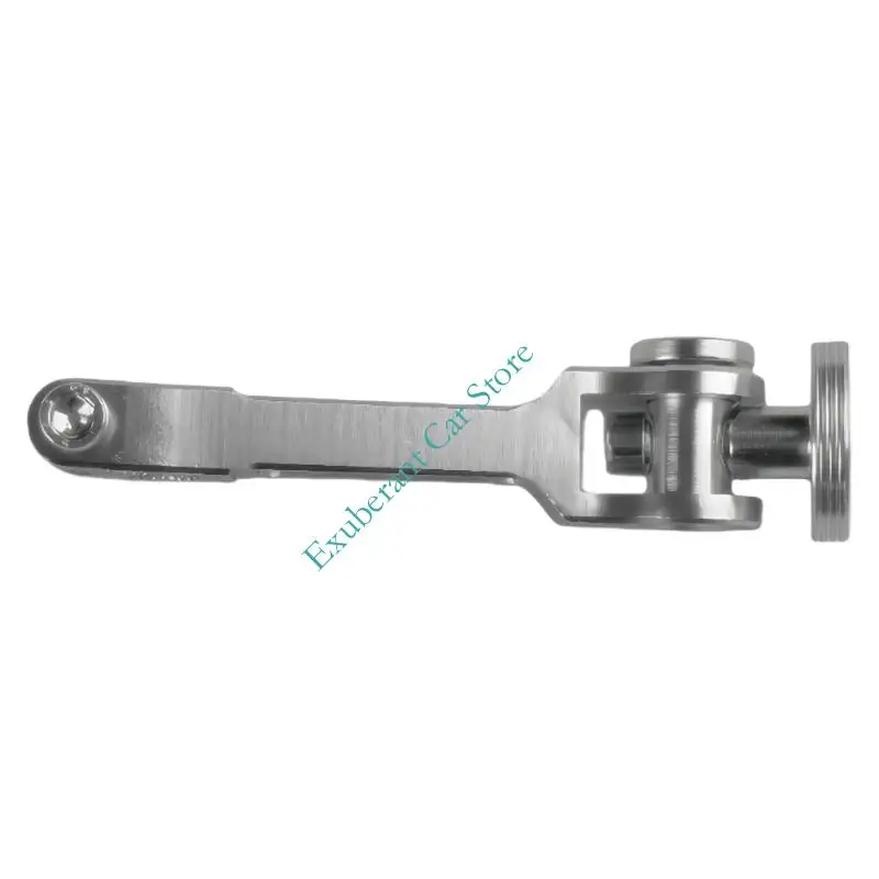 Machined Aluminum Motorcycle Brake Arm, Rear Brake Linkage Replacement with Mounting Openings and Spring Hardware, Silver