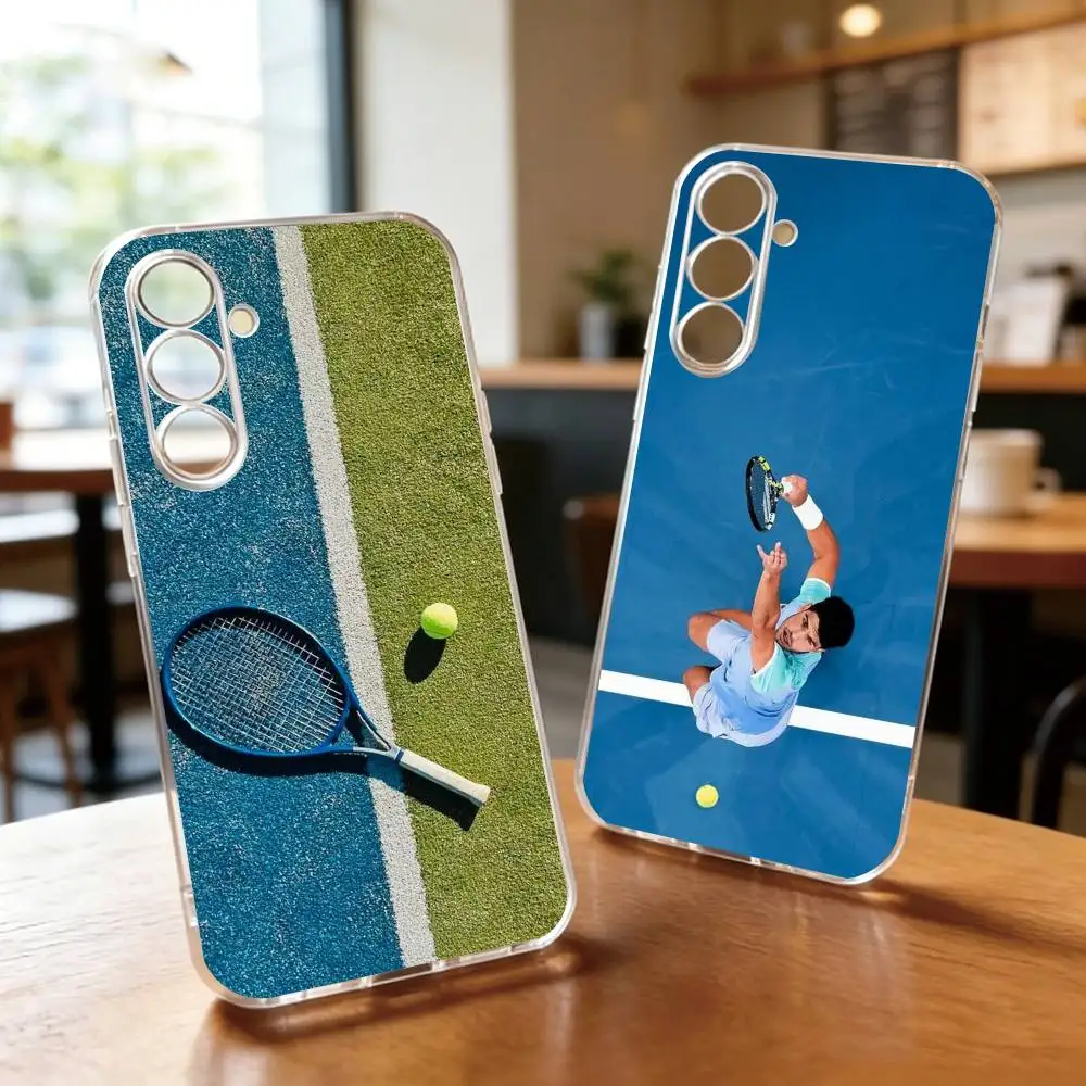 Tennis culture Phone Case Silicone Phone Case For SamsungA10,12,20,21S,30,31,40,50,51,52,70,71 Transparent Cover