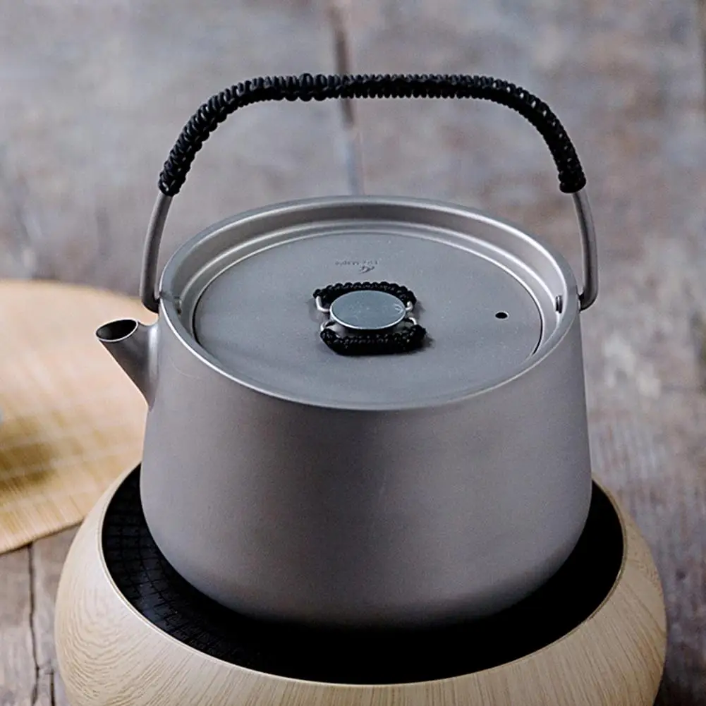 Teapot  Convenient High-Temperature-Resistant Non Slip  Large Outdoor Hiking Kettle Pot for Daily Use