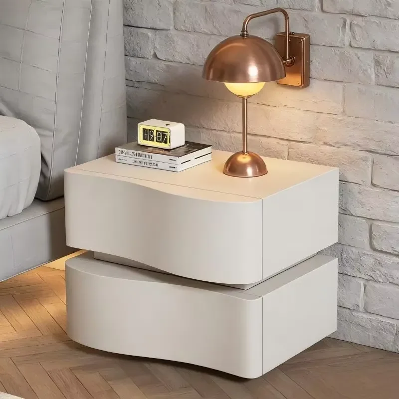 Best-sellers Modern Simple High-quality Durable Wood Bedside Table 2 Drawers Pressure-resistant Anti-deformation for Bedroom