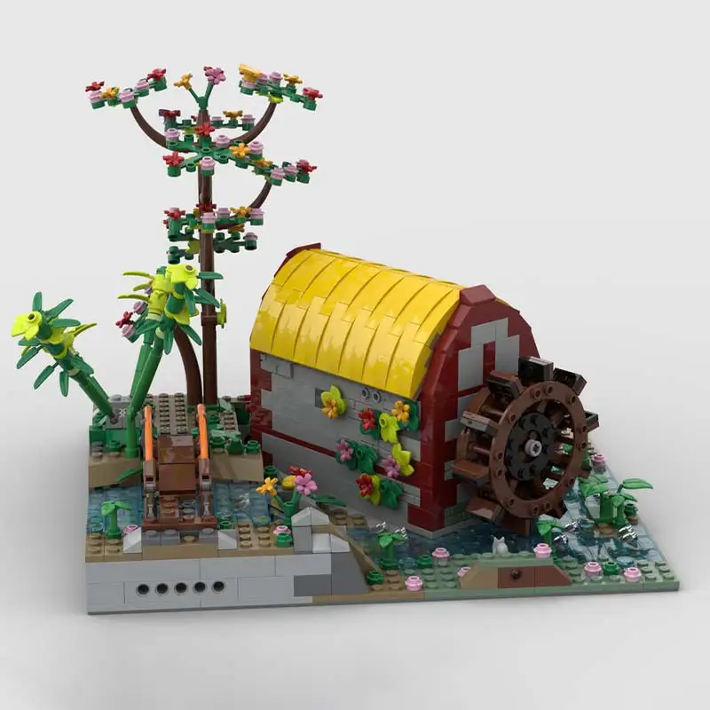 田舎の小さな村 MOC ビルディングブロックミニモジュラー建築モデル組み立てられた小さな粒子レンガ子供のおもちゃギフト