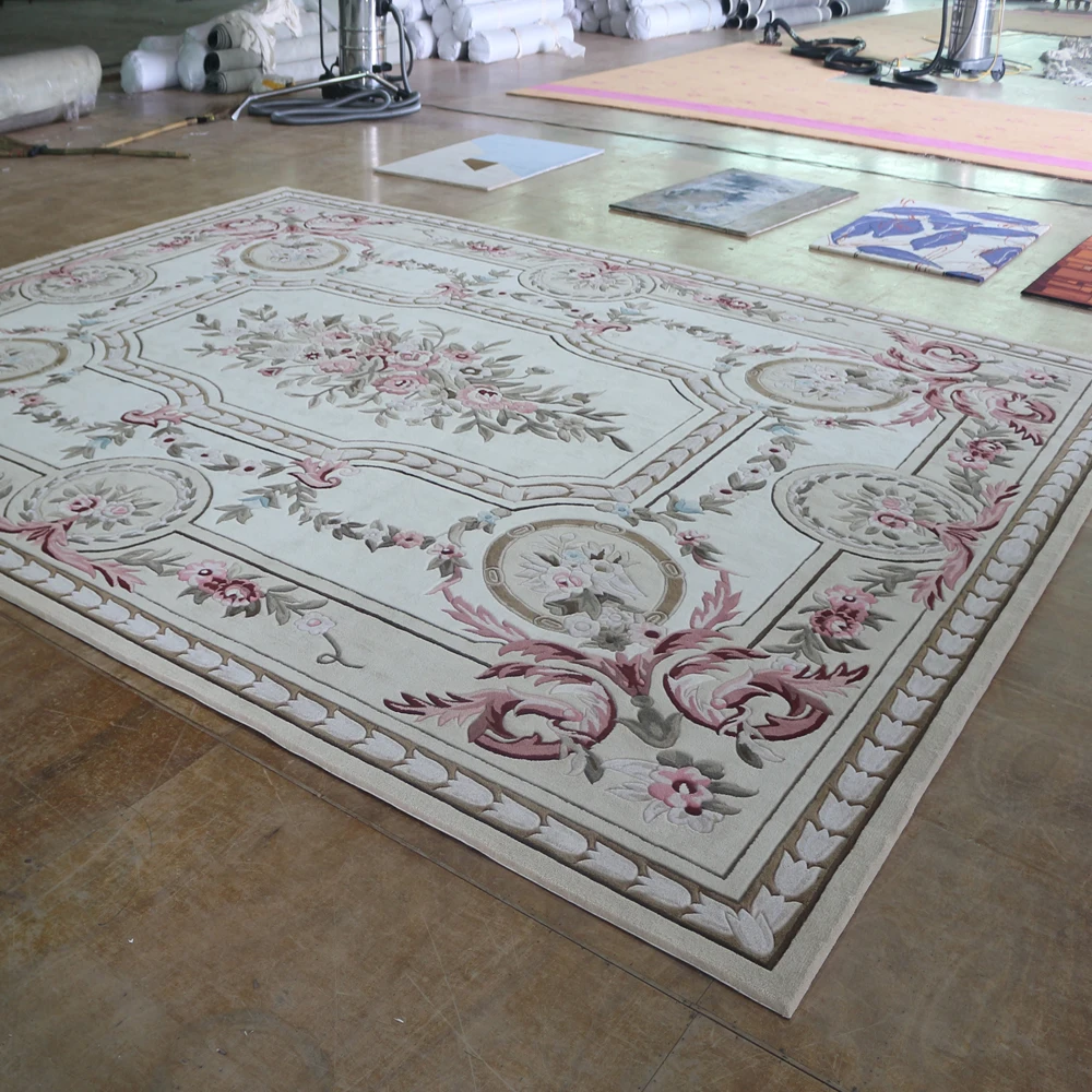 

Vintage French style living room Aubusson carpet European style household carpet INS style floor rug