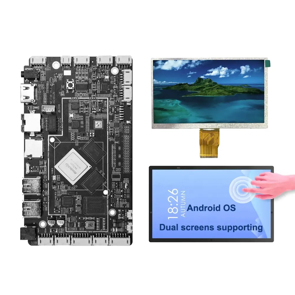 Rockchip rk3399 player media digit industrial android board for  full hd tft display 7/8/10/15.6/21/32/49/55 inch