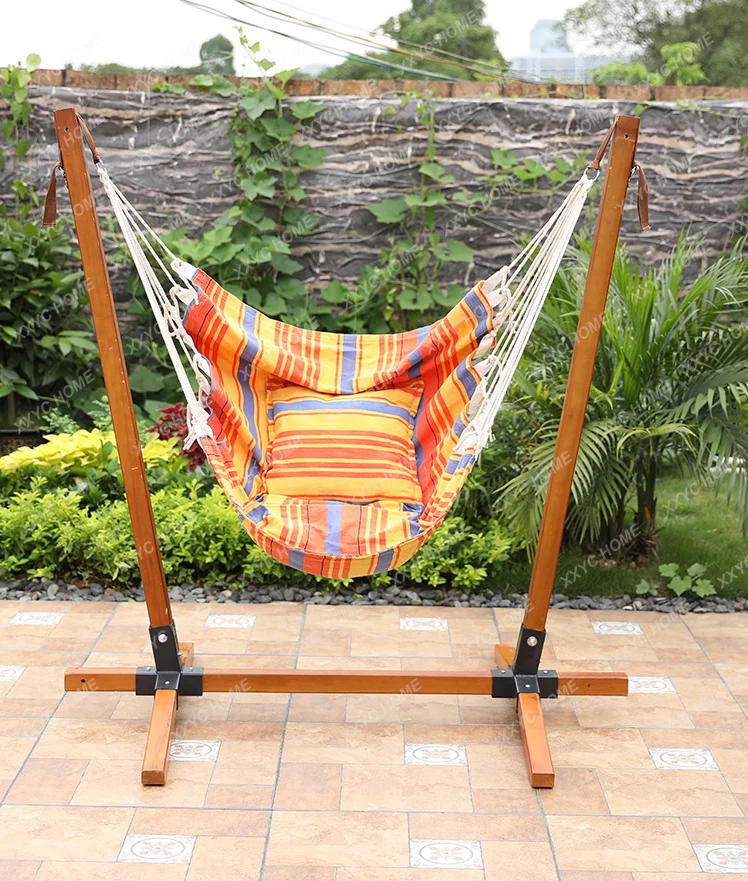 Outdoor Creative Swing Leisure Lazy Rocking Chair Balcony Recliner Solid Wood Swing