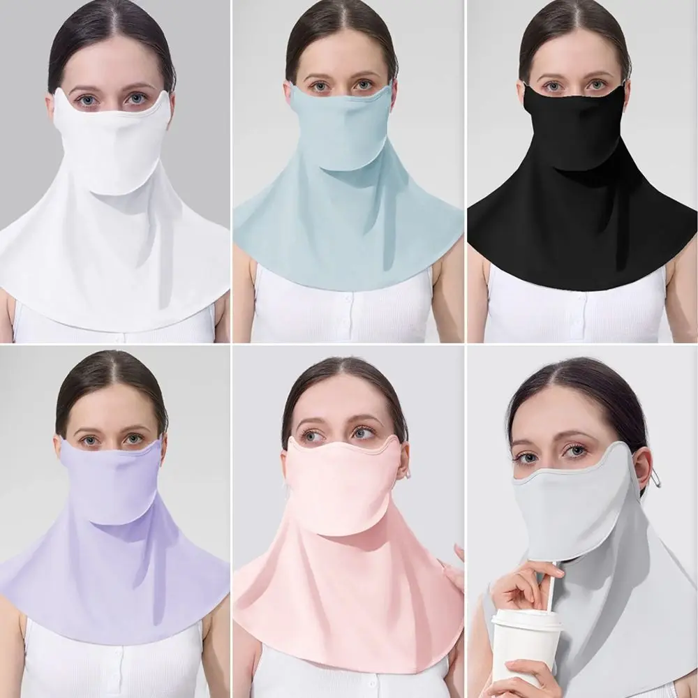 

Polyester Ice Silk Mask Portable Anti-UV Breathable Anti-UV Face Cover Outdoor Neck Protection Sun Protection Mask