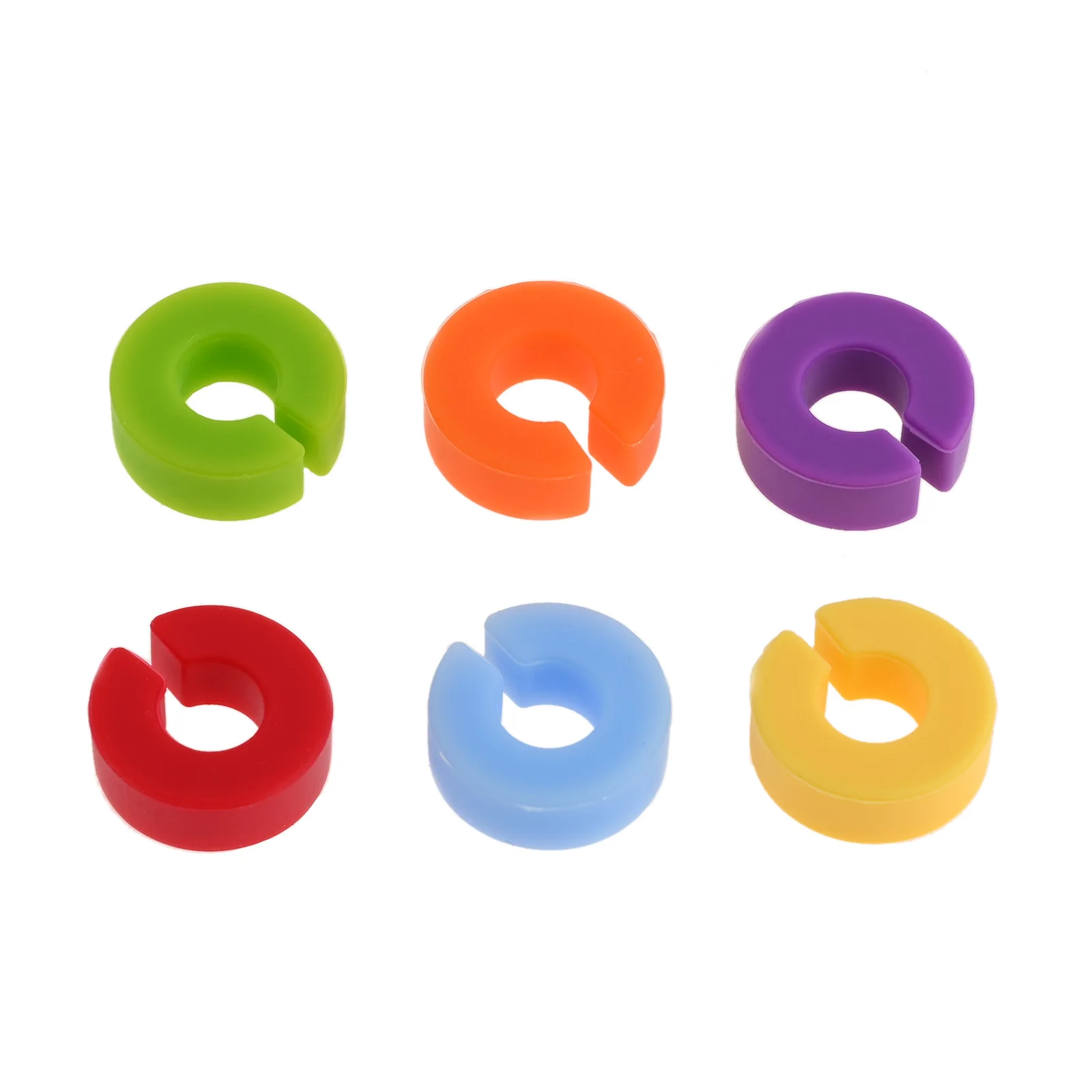 6pcs/set Wine Goblet Markers Colorful Silicone Round/Flower Circle Glass Charms Drinking Cup Tag Guests Identify Hotel/Home/Bar