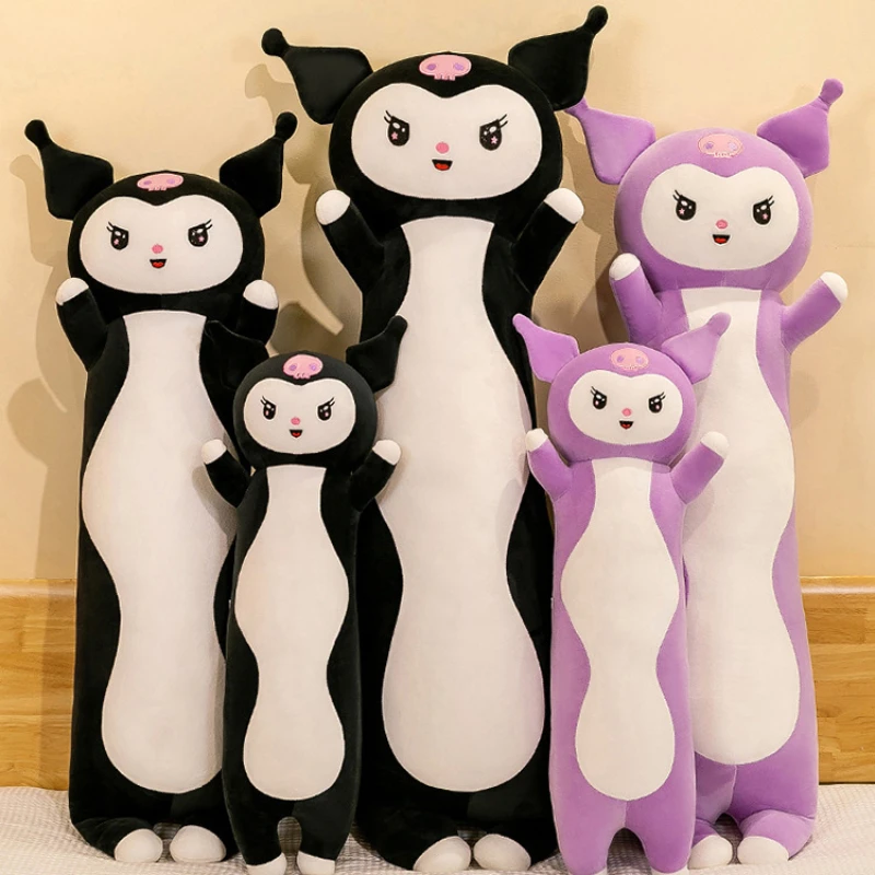 Kuromi Sanrio juguetes de peluche súper largos, almohada de felpa Kuromi, cojín de muñeca, juguetes de peluche Kwaii, regalos de Navidad para niñas, muñeca Súper suave, 70-130cm