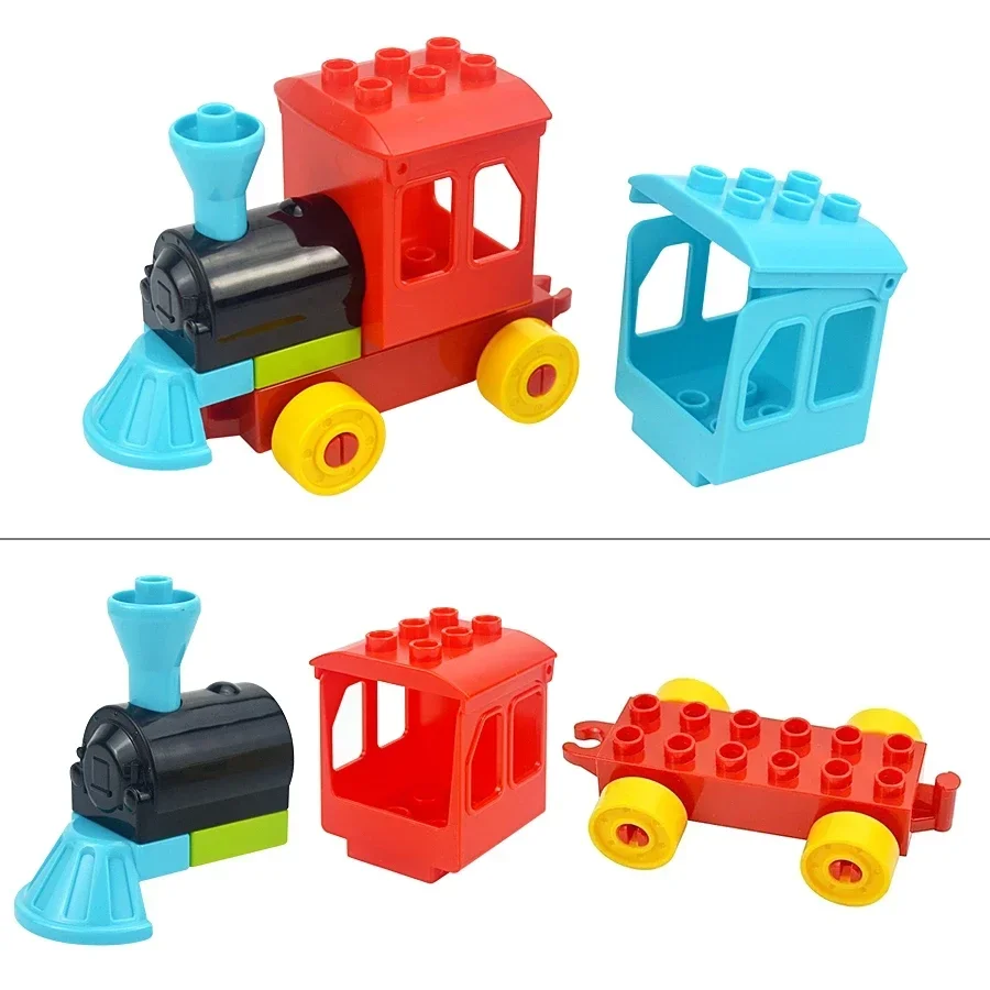 قطع غيار سيارات قطار كبيرة الحجم، مسار المدينة، سكة نقل منحنية مستقيمة، جزيئات كبيرة، طوب متوافق مع دوبلوز