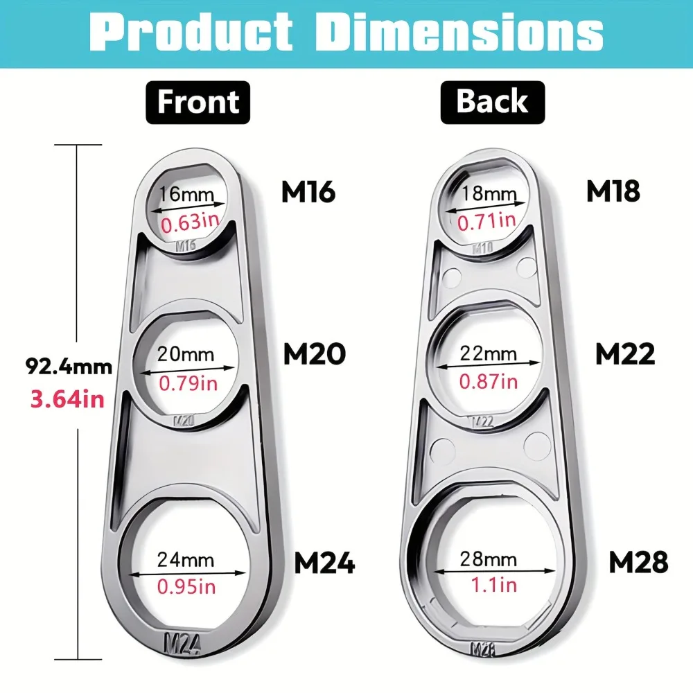 1PC Multi-Use Faucet Bubbler Wrenches,6 Sizes Sink Wrenches Detach Tool for Kitchen Bathroom Faucet Parts Repair Spanner