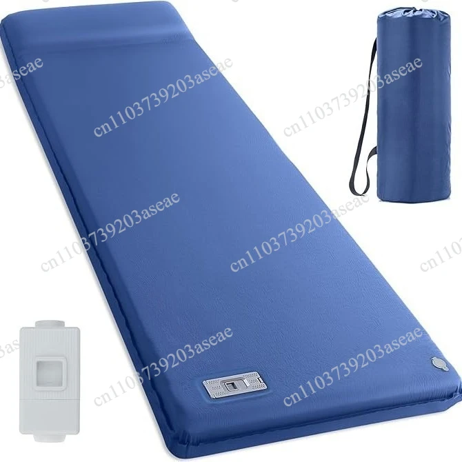 Automatic inflatable sleeping pad camping cheese sponge pad car knitted fabric high density rebound cotton electric pump