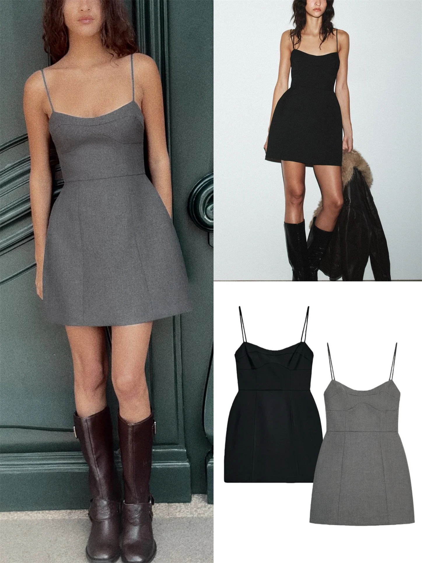 Faionable Slim Fit ort Strapl Dr, осеннее новое поступление, женское повседневное платье с высокой талией из смеси хлопка и полиэстера Dr