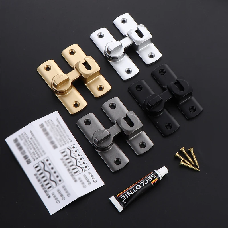 

Hotel Bathroom Door And Window Locks Non Perforated Aluminum Alloy Doors Solid And Easy To Close Anti-theft Locks Hardware