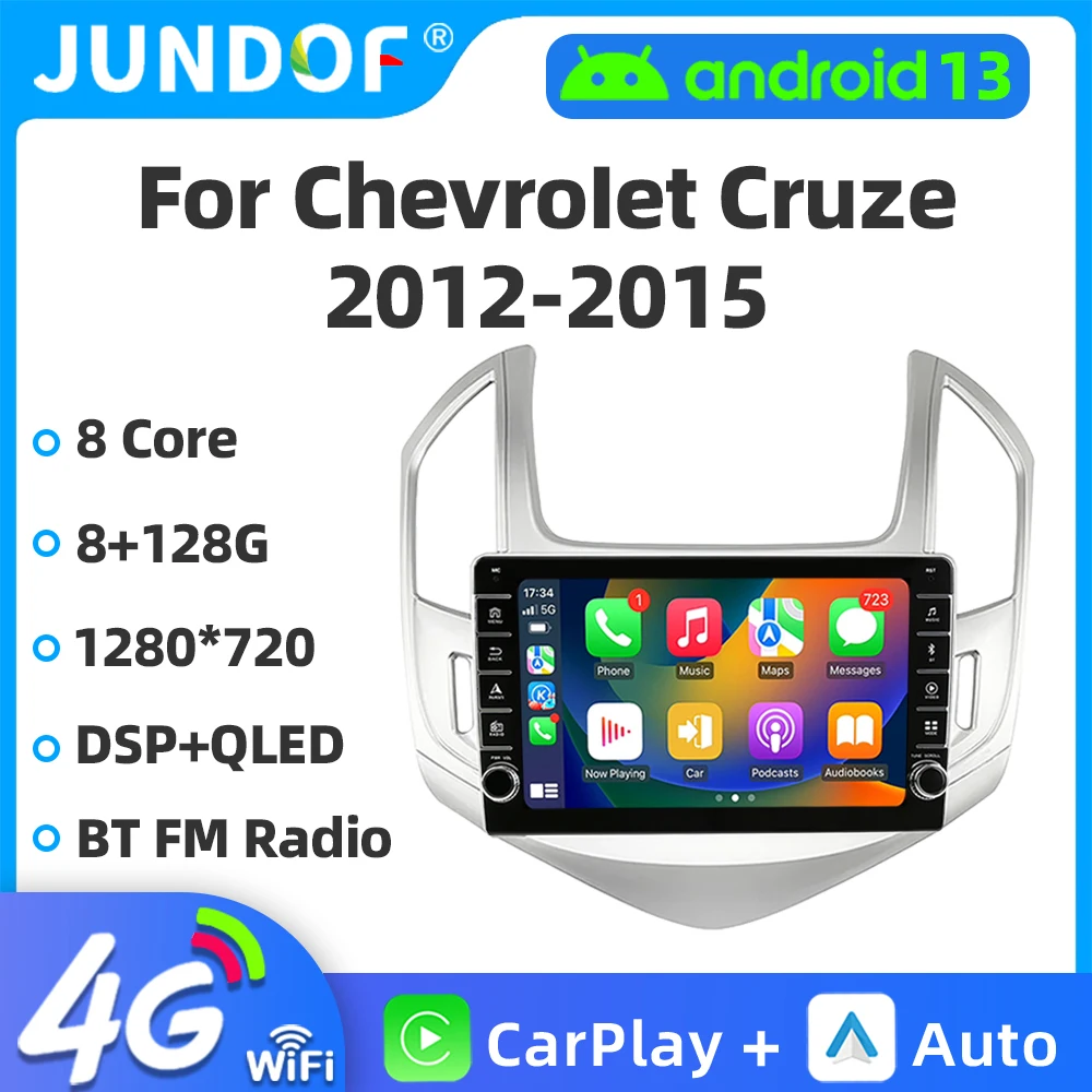 

Jundof Android 13 8 Core Wifi Car Radio Multimedia Video Player For Chevrolet Cruze 2012-2015 Navi GPS 2 din dvd