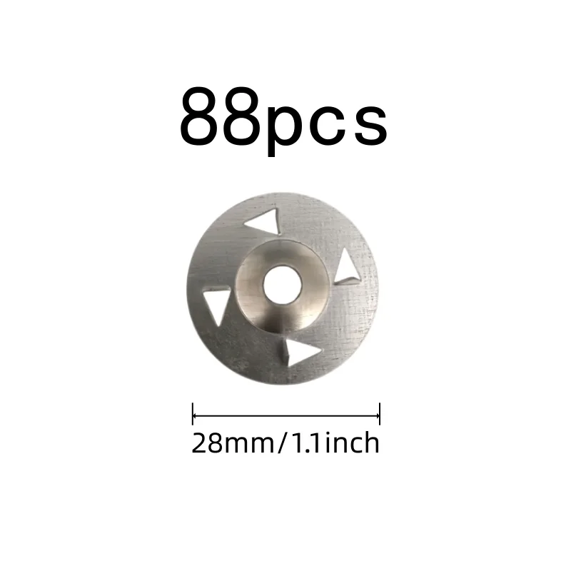 Four Claw Anti-Slip Design 28mm Iron Tile Washers, 88 pcs, Wall Construction, Durable Iron Material for Home Decoration
