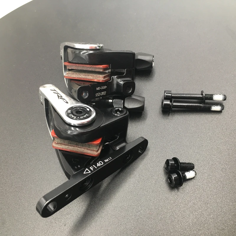 الأصلي TRP سباير سبيكة الميكانيكية مكبح قرصي الفرجار شقة جبل سباير MD-C610 سباير الفرجار F160 F140 محول لا الدوار #4