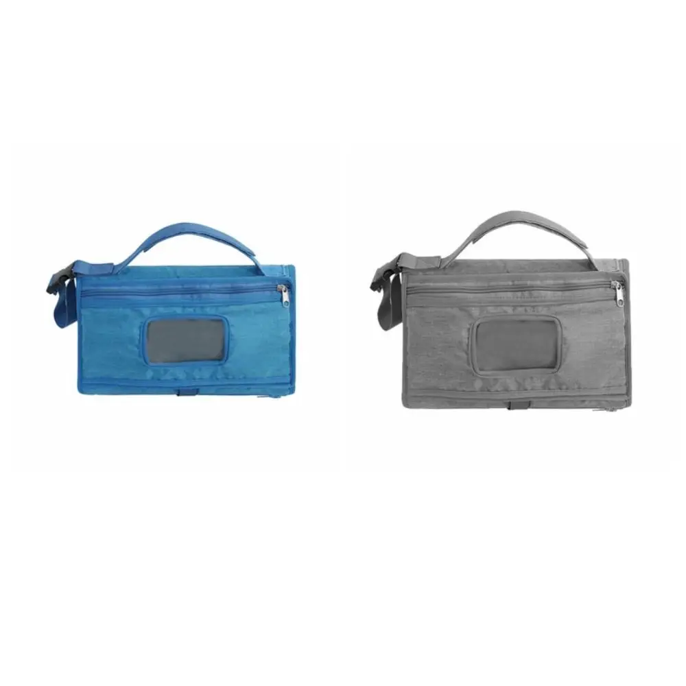Fasciatoio per bambini in tinta unita in tessuto Oxford Borsa per pannolini pieghevole 3 in 1 con tasche per salviette Borsa per passeggino pieghevole Regali per baby shower