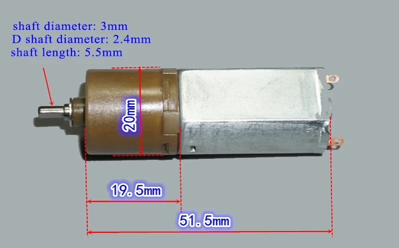DC 3V 5V 6V Micro Gear Motor 20mm Three-stage Planetary Gear Motor 180 Carbon Brush Motor Gear Motor