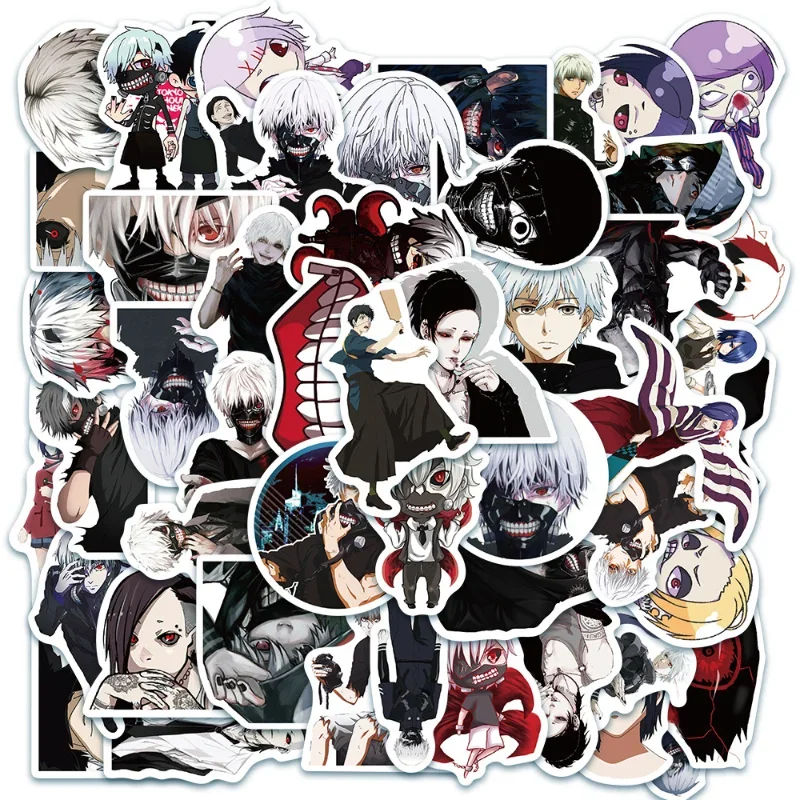 50/30/10PCS Kaneki Ken Marude Itsuki Anime Stickers Luggage Waterproof Stickers Funny Mobile Tablet Skateboard Cup Stickers