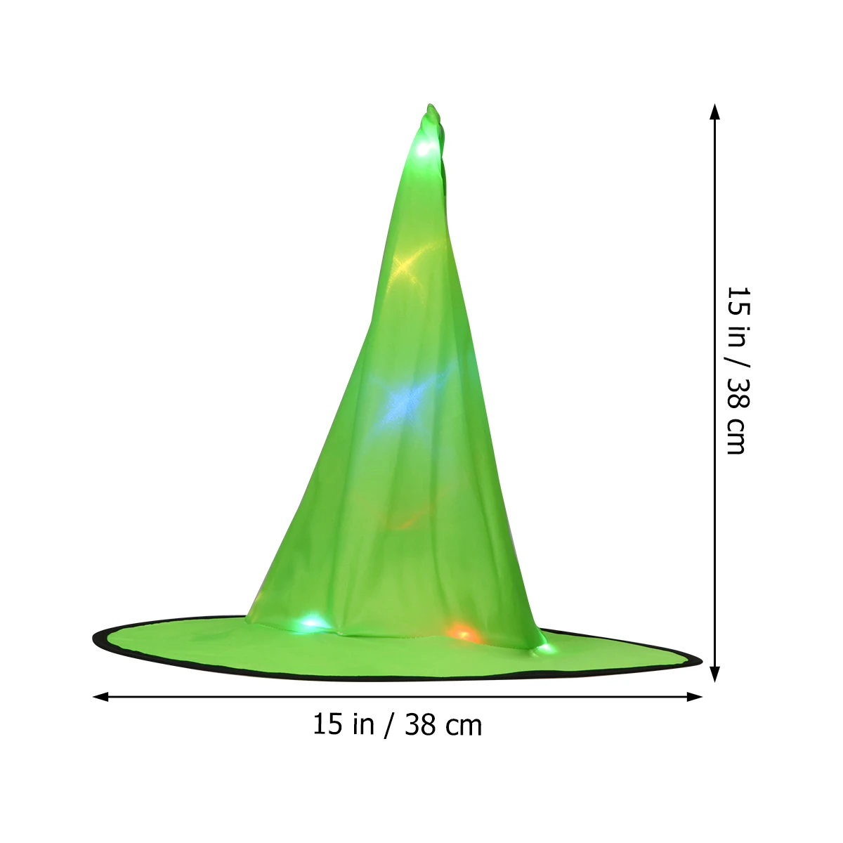 Chapéu de bruxa brilhante, 4 unidades, para adultos, boné de festa de Halloween, pacote de cosplay, show de palco, adereço brilhante