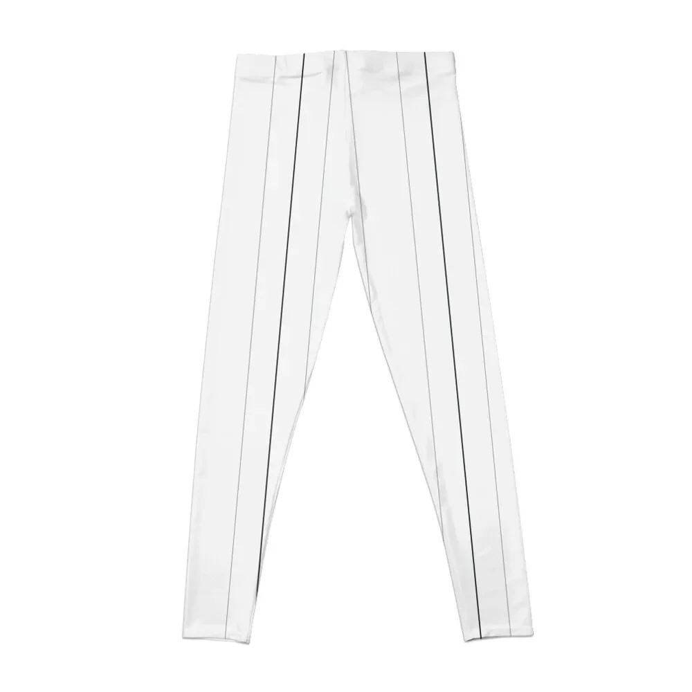 Black And White Vertical Striped. Thin Line Stripe Leggings Women's gym high waist workout clothes for Womens Leggings