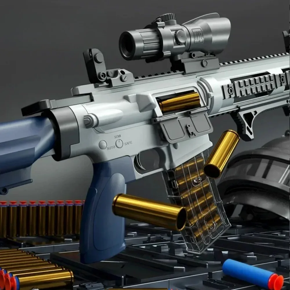 M416 Shell Gooien Zachte Kogel Speelgoedpistool Handmatig Geladen Geweer Machinepistool Model Kan worden ontslagen Outdoor Schieten Kerstcadeau