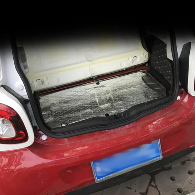 Auto Hinten Stamm Wärme Laut Isolierung Matte Aluminium Folie Pad Schutz Teppich Dekor für Benz Smart 451 fortwo 09-14 zubehör