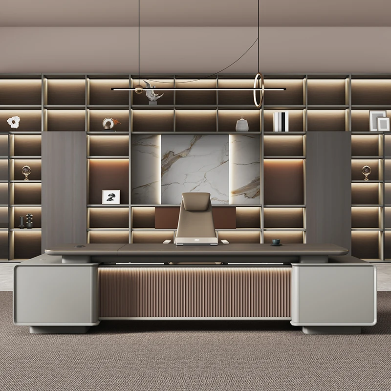 

European Reception Computer Desks Modern Quality High End Designer Computer Desks Creativity Light Luxury Escritorio Furniture