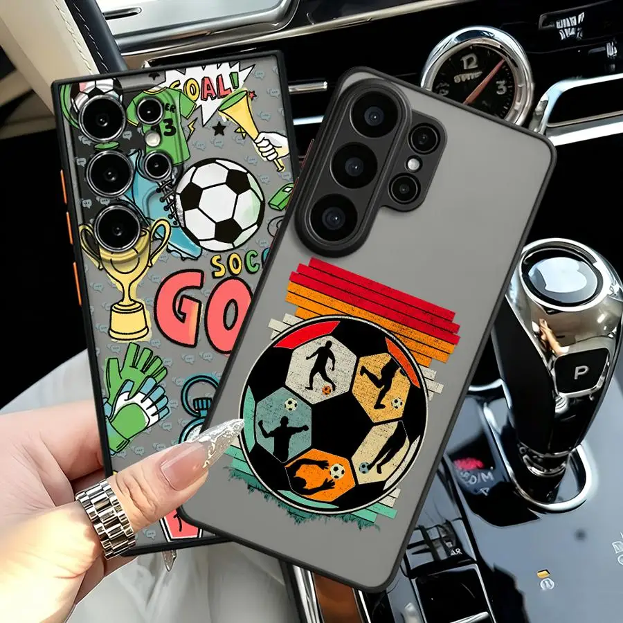 Case for Samsung Galaxy S26 S23 FE S20 FE S22 Note 20 Ultra 10+ S21 S25 Ultra S24 Plus Funda Back Phone Cover Cool Football