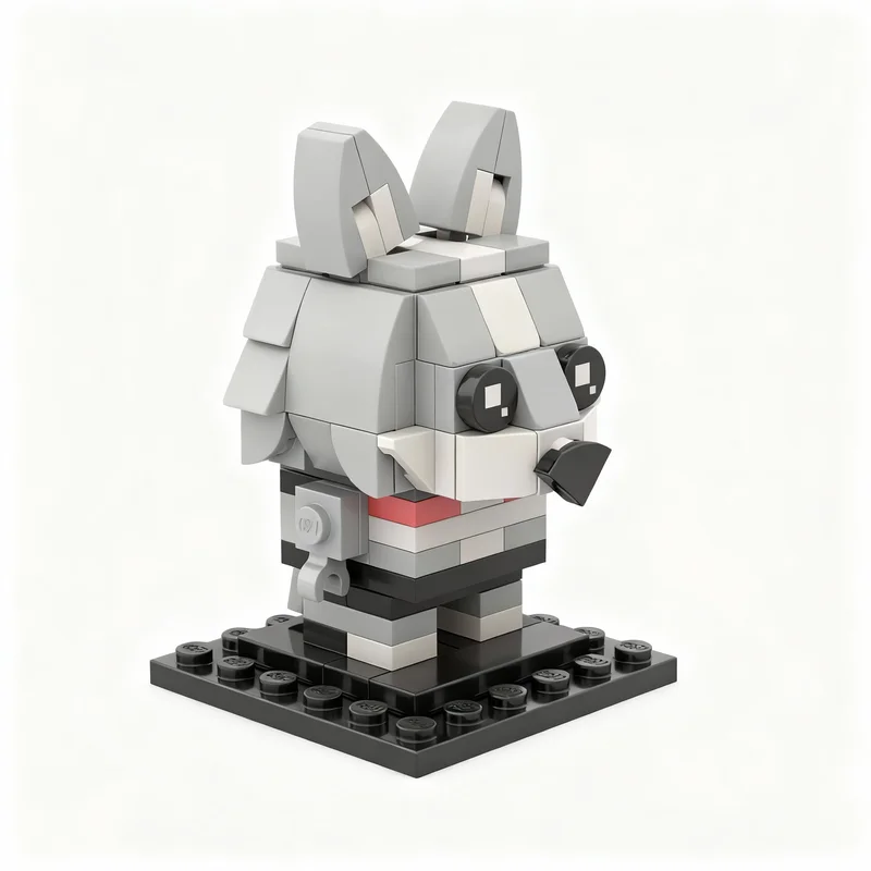 

108pcs MOC Small VinceWuff Brickheadz Model Building Blocks Construction Toy Christmas Gifts DIY Creative Idea Education Brick