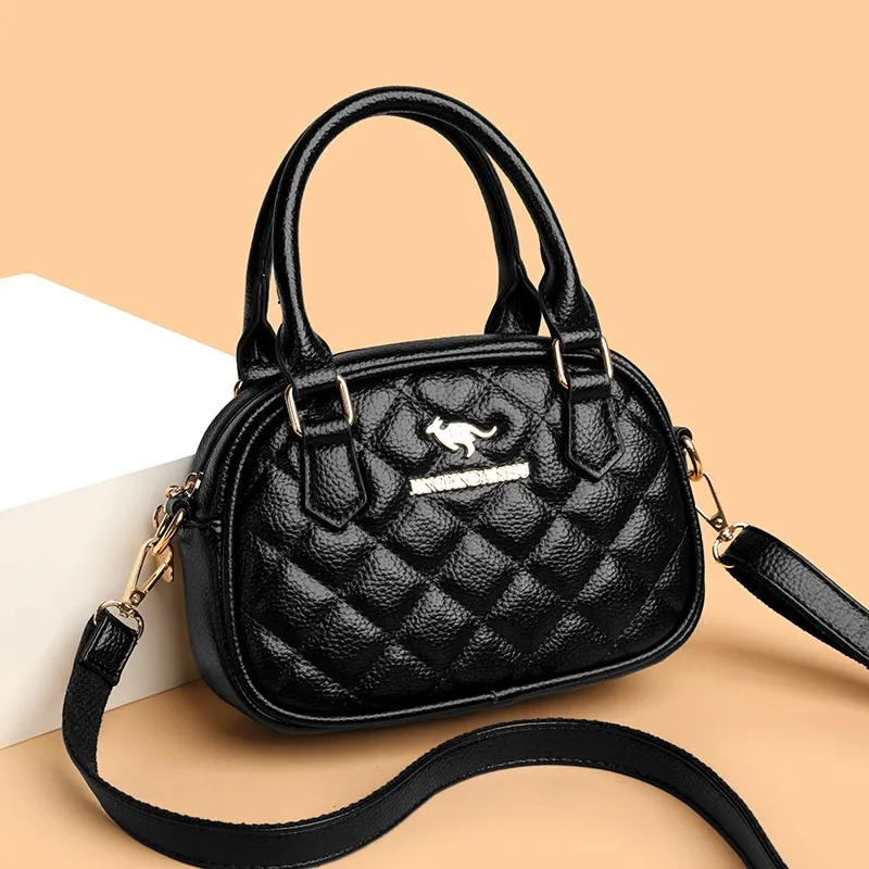 

High Quality Soft Leather Handbag Women Luxury Purses Female Bag Fashion Ladies Shoulder CrossbodyBag Midlife Mom Bag PU Leather